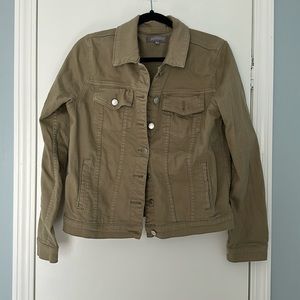 JUST USA| OLIVE GREEN WOMEN’S LOULA DENIM JACKET| SIZE XL